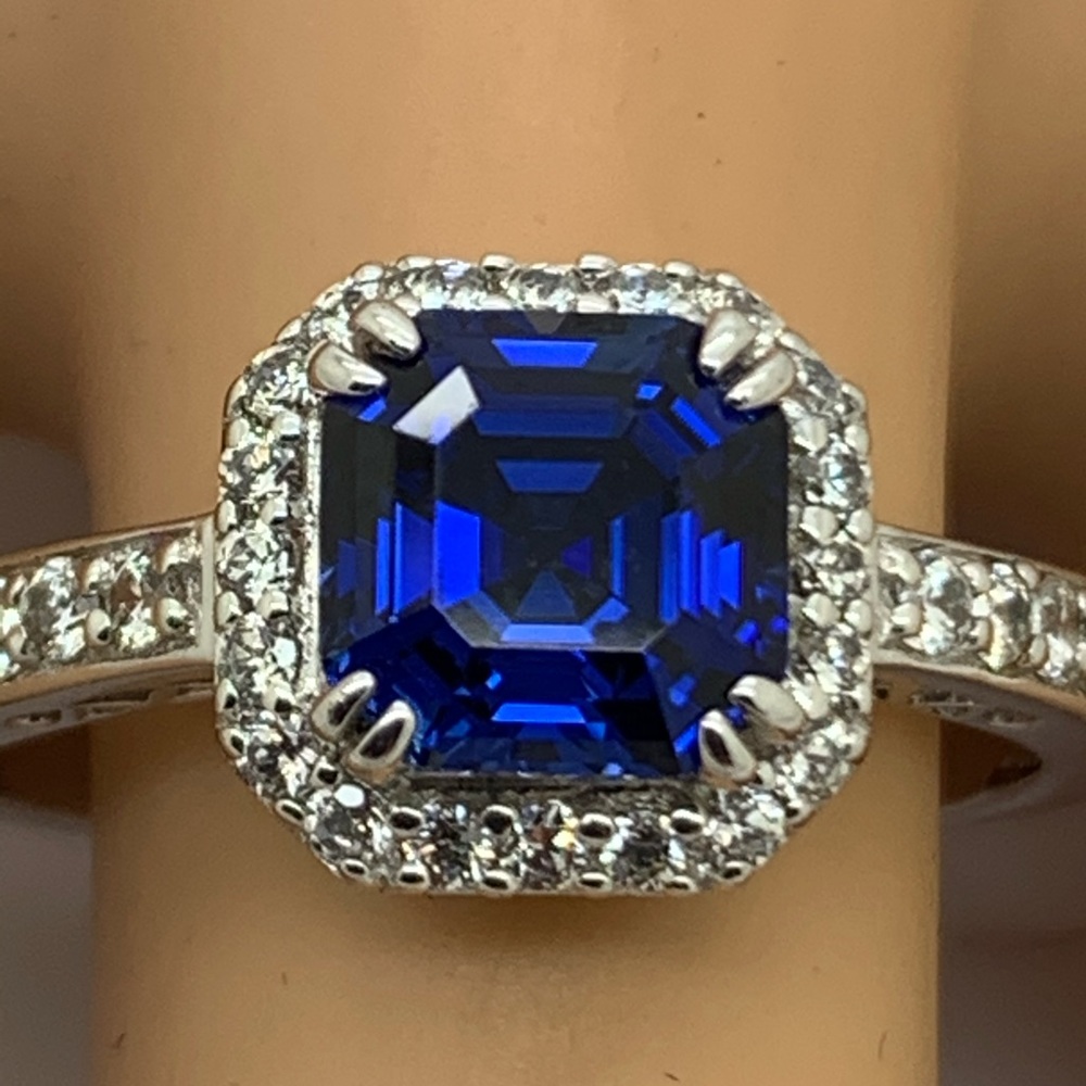 925 Vintage Sterling Gemstone Ring Sz 10.25